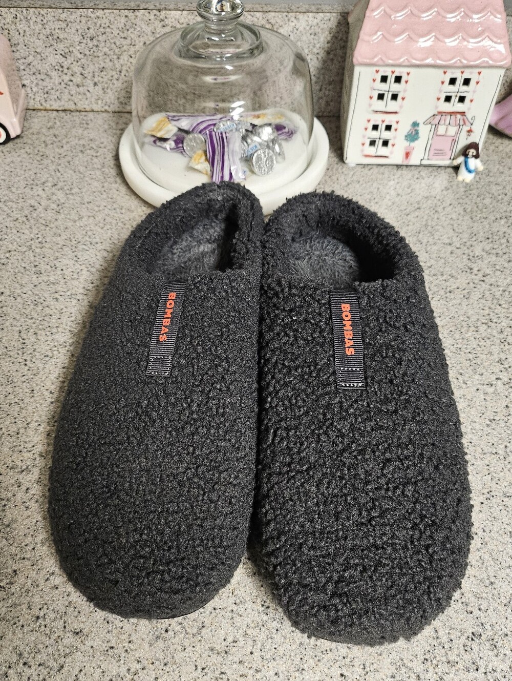 Bombas Black Sherpa Slip-On men's Slippers